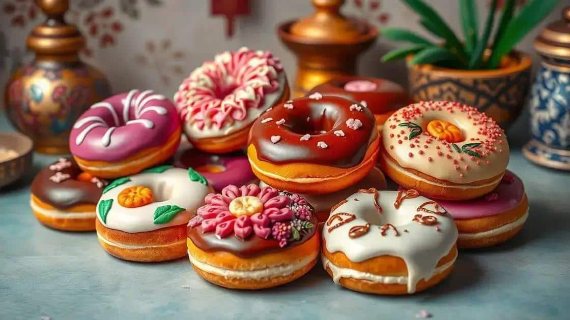 The artistic presentation of donuts and cultural significance