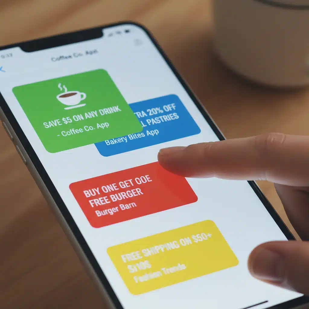 Smartphone screen demonstrating digital coupon stacking for maximum savings.