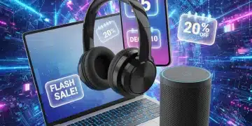 Futuristic calendar highlighting electronics sales events and deep discounts for 2026